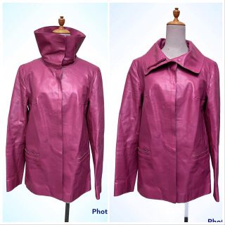 本革レザー ピンク イングランド製 レザージャケット 牛革 BLAKES コート