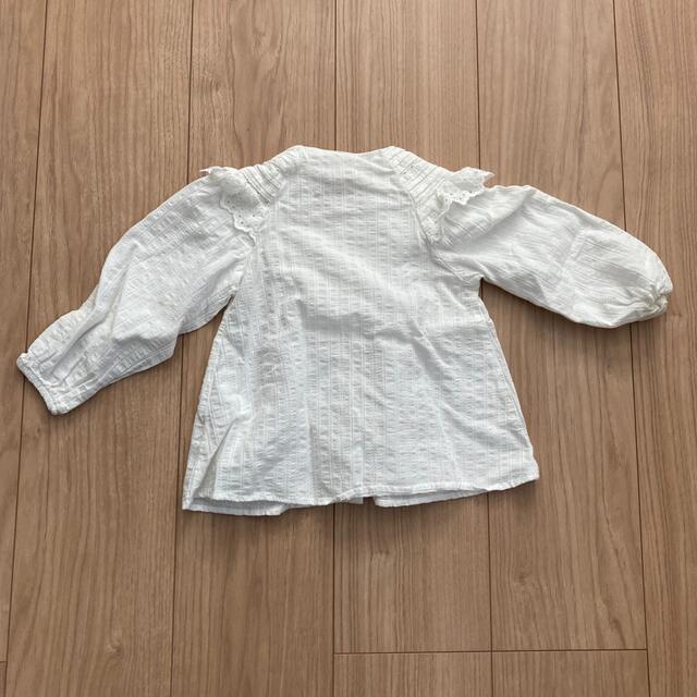 ZARA(ザラ)の※値下げ　ZARA 長袖　レースブラウス キッズ/ベビー/マタニティのキッズ服女の子用(90cm~)(ブラウス)の商品写真