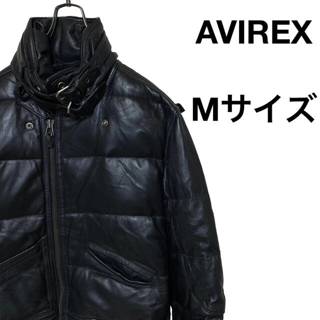 AVIREX アビレックス レザージャケット 羊革 ラムレザー  ブラック Mジャケット/アウター