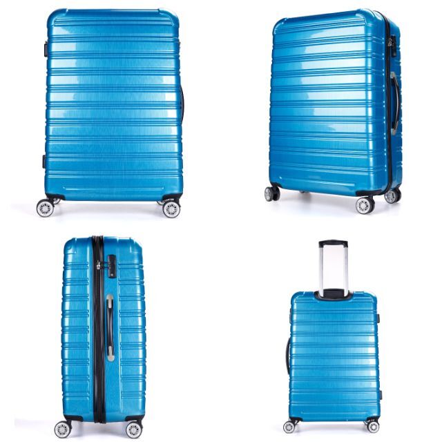キャリーケース 青 Lサイズ 新品 超軽量 大きいサイズ メタリックカラー レディースのバッグ(スーツケース/キャリーバッグ)の商品写真