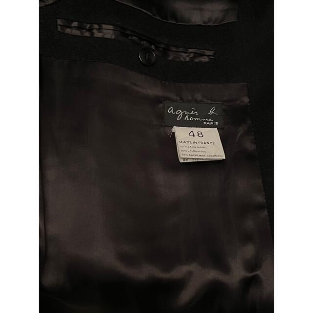 agnes b.(アニエスベー)の最終値下げ★アニエスベー　メンズ　コート　黒 メンズのジャケット/アウター(ノーカラージャケット)の商品写真