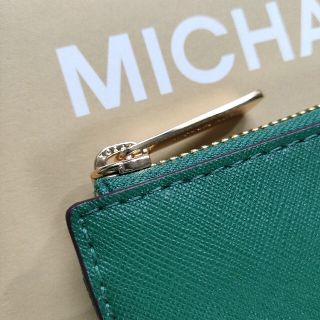 新色★マイケルコース L字ジップ レザー 長財布 グリーン ゴールド 新品 新色★マイケルコース L字ジップ レザー 長財布 グリーン ゴールド 新品