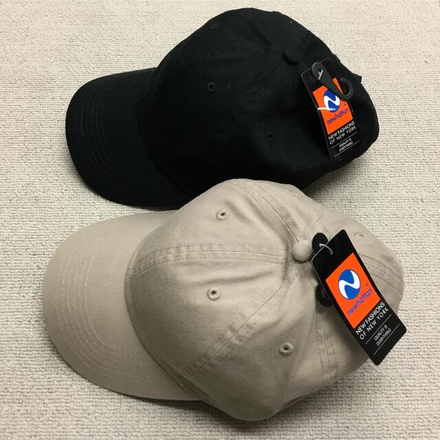 newhattan(ニューハッタン)の新品 ニューハッタン キャップ 帽子 cap レディースメンズ 黒カーキ 2個 レディースの帽子(キャップ)の商品写真