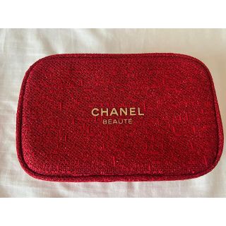 シャネル(CHANEL)の新品 シャネル ポーチ ラメ レッド (ポーチ)