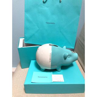 ティファニー(Tiffany & Co.)の【新品】ティファニー　ピギーバンク　豚　貯金箱(置物)