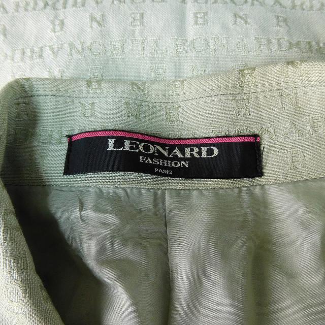 LEONARD(レオナール)のレオナール ジャケット 長袖 ブルゾン ロゴ 金ボタン 絹 11AR グレー レディースのジャケット/アウター(その他)の商品写真