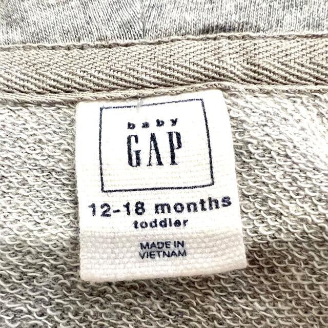 babyGAP(ベビーギャップ)のbaby GAP ベビーギャップ パーカー グレー 花柄 12〜18ヶ月 キッズ/ベビー/マタニティのベビー服(~85cm)(トレーナー)の商品写真