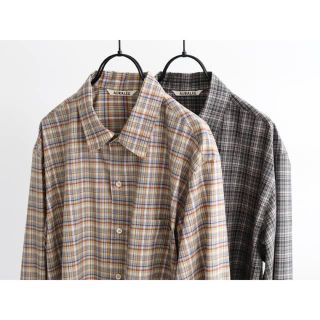 オーラリー(AURALEE)のAURALEE WASHABLE SUPER LIGHT WOOL CHECK(シャツ)