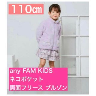 エニィファム(anyFAM)のany FAM KIDS ネコポケット 両面フリース ブルゾン 110㎝(ジャケット/上着)