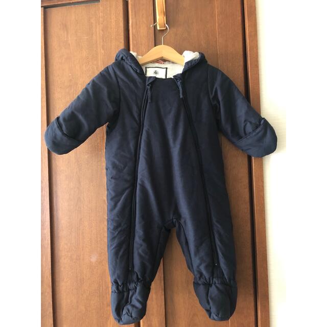 PETIT BATEAU(プチバトー)のプチバトー　ジャンプスーツ12m 防寒 キッズ/ベビー/マタニティのベビー服(~85cm)(ジャケット/コート)の商品写真