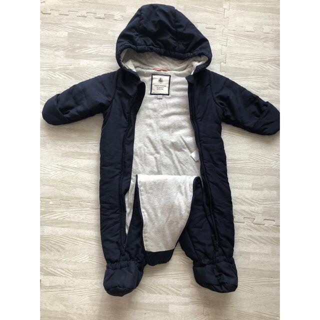 PETIT BATEAU(プチバトー)のプチバトー　ジャンプスーツ12m 防寒 キッズ/ベビー/マタニティのベビー服(~85cm)(ジャケット/コート)の商品写真