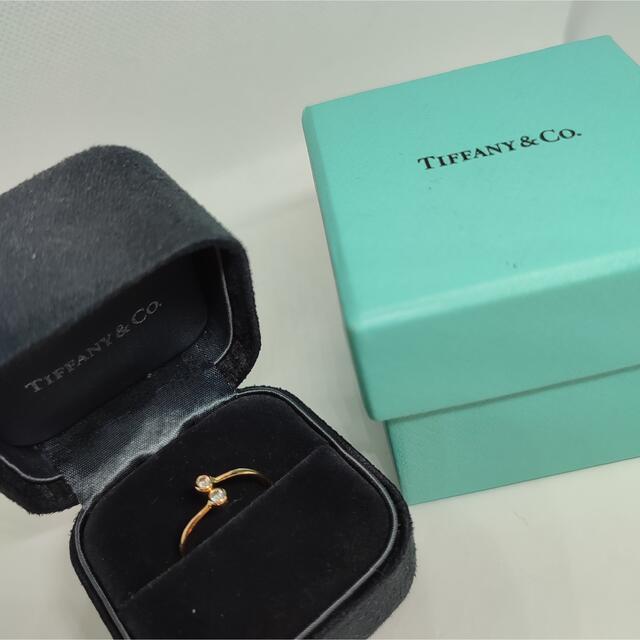 Tiffany & Co.(ティファニー)の※お値下げ不可　Tiffany ティファニー フープ ダイヤ 2P 750PG レディースのアクセサリー(リング(指輪))の商品写真