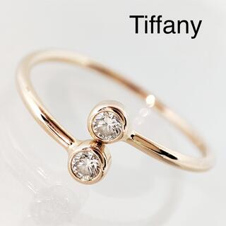 Tiffany & Co. - Tiffany ティファニー フープ ダイヤ 2P 750PG リング ジュウル