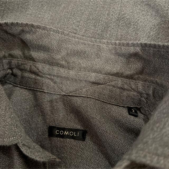 COMOLI(コモリ)のCOMOLI 21ss ヨリ杢レギュラーカラーシャツ サイズ2 メンズのトップス(シャツ)の商品写真