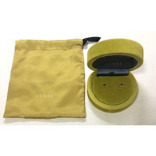 グッチ(Gucci)の☆仕上済☆ 750YG グッチ グリーントルマリンピアス インターロッキングG(ピアス)