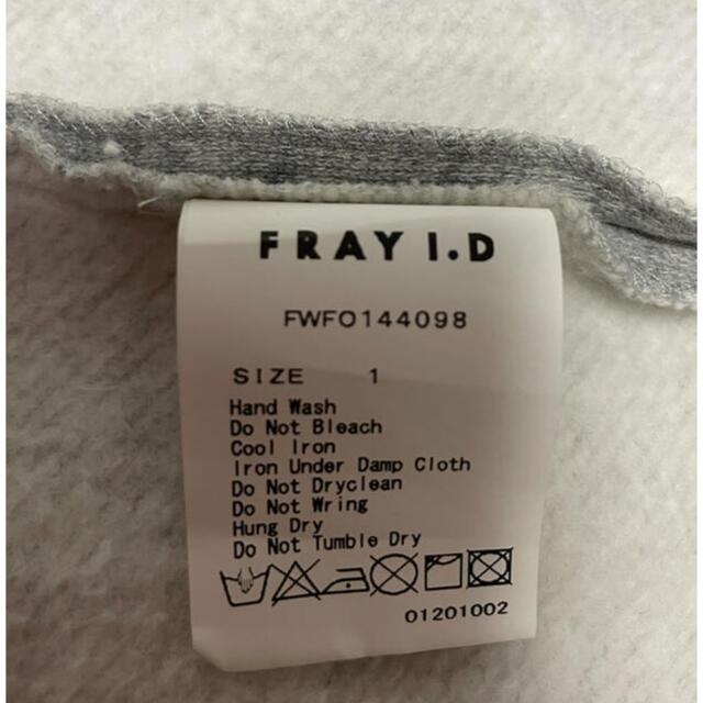 FRAY I.D(フレイアイディー)の美品　FRAY.ID    グレー　5分袖　ワンピース　Sサイズ レディースのワンピース(ひざ丈ワンピース)の商品写真