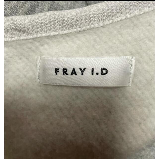 FRAY I.D(フレイアイディー)の美品　FRAY.ID    グレー　5分袖　ワンピース　Sサイズ レディースのワンピース(ひざ丈ワンピース)の商品写真