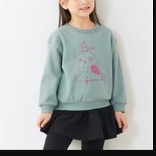 ニッセン(ニッセン)の新品タグ付き 綿100% 120 トレーナー 男の子　女の子　長袖　グリーン(Tシャツ/カットソー)