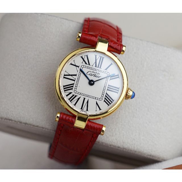 Cartier(カルティエ)の美品 カルティエ マスト ヴァンドーム オパラン ローマン SM レディースのファッション小物(腕時計)の商品写真