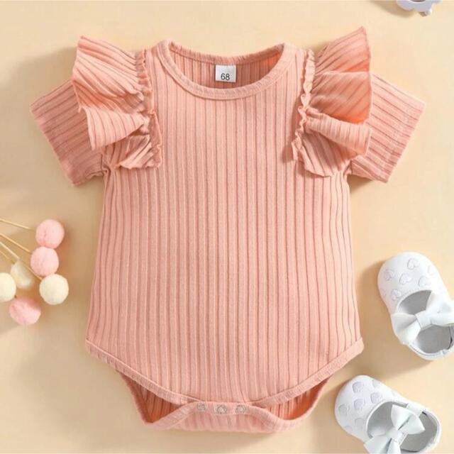 H&M(エイチアンドエム)の新生児 乳児 洋服 キッズ/ベビー/マタニティのベビー服(~85cm)(ロンパース)の商品写真