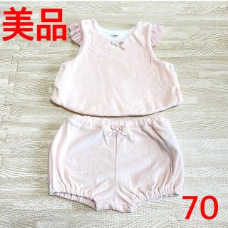 シップスキッズ(SHIPS KIDS)のSHIPS KIDS シップス　キッズ　ベビー　セットアップ　女の子　ピンク(ワンピース)