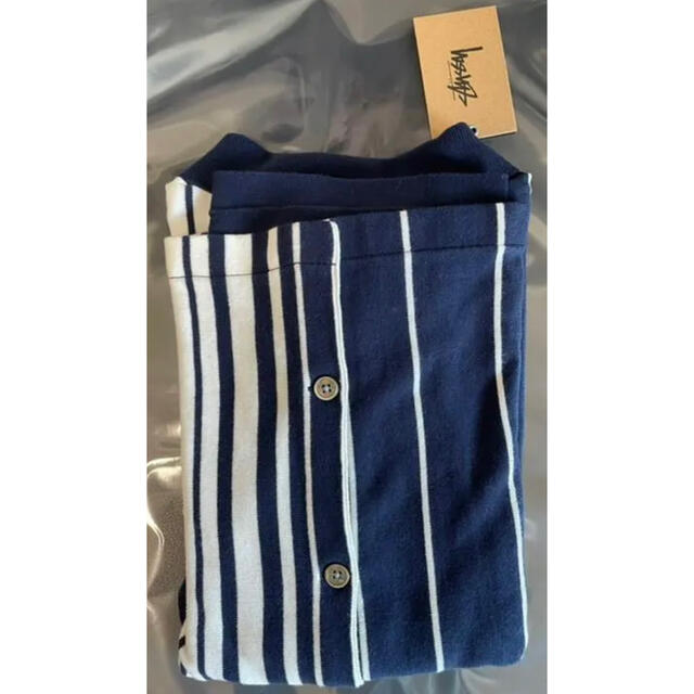 STUSSY STRIPED KNIT SHIRT NAVY 21AW 【ネット限定】 www.cecile