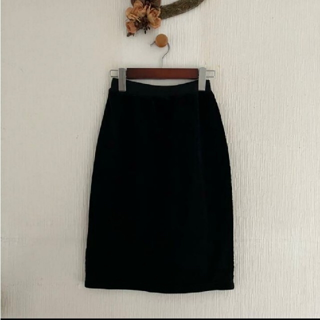 Made in FRANCE】SONIA RYKIEL ベロア スカート - ひざ丈スカート