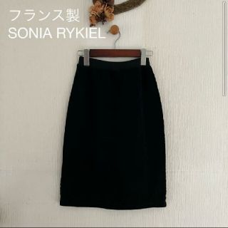 ソニアリキエル(SONIA RYKIEL)のフランス製　SONIA RYKIEL パイルベロアの楽チンスカート(ひざ丈スカート)