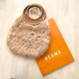 ビームスボーイ(BEAMS BOY)の【美品】ふわふわ可愛い  ラビットファー バッグ　ビームス　(ハンドバッグ)