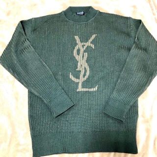 サンローラン(Saint Laurent)のイヴ・サンローランysl希少レア正規品でかロゴニット(ニット/セーター)