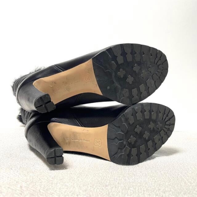 Gianvito Rossi(ジャンヴィットロッシ)の美品 ジャンヴィトロッシ 黒 ツーウェイ ムートンブーツ 36 レディースの靴/シューズ(ブーツ)の商品写真
