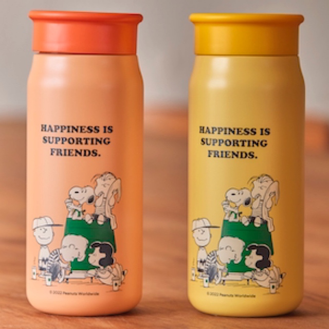 Starbucks Coffee(スターバックスコーヒー)の【新品未使用】ステンレスミニボトル PEANUTS 355ml 2本セット インテリア/住まい/日用品のキッチン/食器(タンブラー)の商品写真