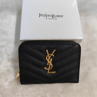 Yves Saint Laurent Beaute - 高品質🍒 サンローラン さいふ 2つ折り財布 カード入れ 小銭入れ付き