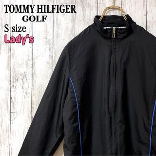 トミーヒルフィガー(TOMMY HILFIGER)のトミーヒルフィガーゴルフ 裏起毛 レディース ジャケット 黒 ポケット S 古着(ブルゾン)