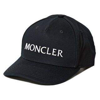 良品 MONCLER モンクレール キャップ ロゴ 帽子 ブラック キャップ 品質保証書つき