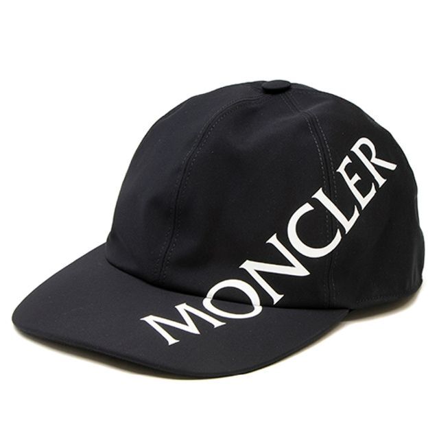 レッド系 40 MONCLER ブラック ロゴ ベースボールキャップ 男女兼用