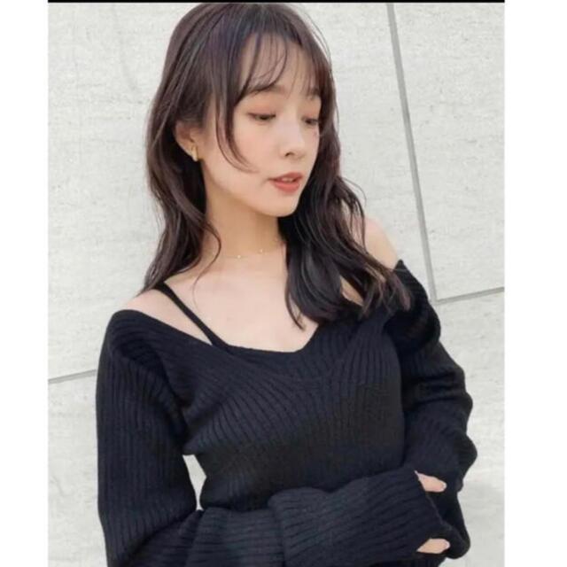 SNIDEL(スナイデル)のRANDEBOO  Layered knit op レイヤードニットワンピース レディースのワンピース(ロングワンピース/マキシワンピース)の商品写真