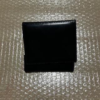 アブラサス(abrAsus)のabrAsus アブラサス 薄い財布 ガラスレザー ブラック 使用品(折り財布)