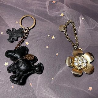 可愛い♪ バックチャーム キーホルダー キーリング 2個セット