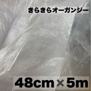 オーガンジー生地【48×5m】✩.*˚ウェルカムスペース結婚式(生地/糸)