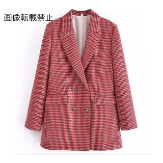 🍬10月新作🍭9328◆vintage レトロ 千鳥柄 ツイード ジャケット(テーラードジャケット)