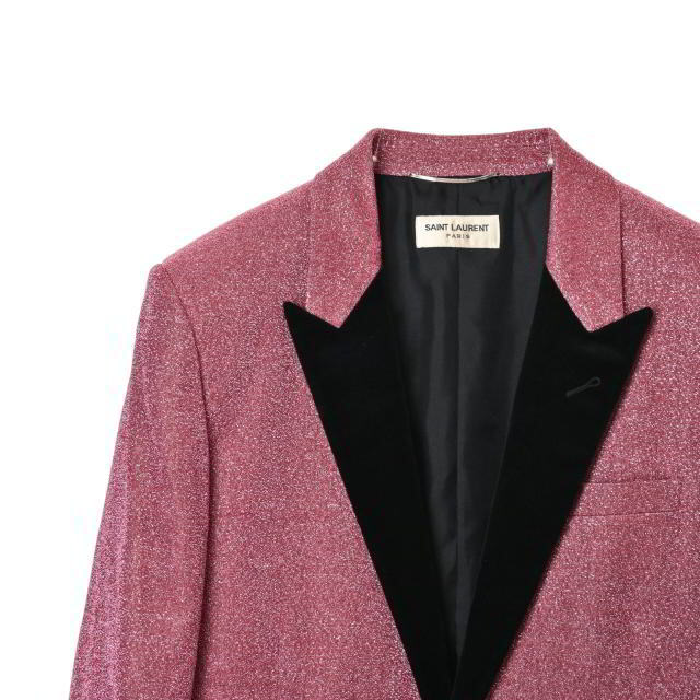 Saint Laurent - Saint Laurent Paris ラメ ピークドラペルテーラード