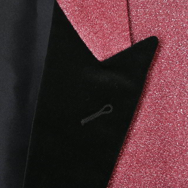 SAINT LAURENT - Saint Laurent Paris ラメ ピークドラペル SAINT LAURENT - Saint Laurent Paris ラメ ピークドラペル