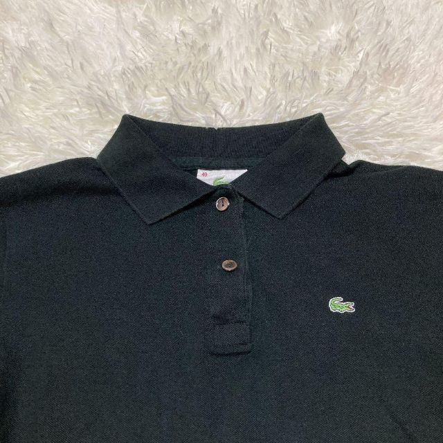 LACOSTE(ラコステ)の【LACOSTE】ラコステ/半袖子供服/サイズ40/ブラック/ポロシャツ キッズ/ベビー/マタニティのキッズ服男の子用(90cm~)(Tシャツ/カットソー)の商品写真