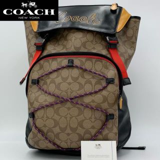 コーチ(COACH)の【未使用に近い】COACH リュック　PVC レザー マルチカラー(バッグパック/リュック)