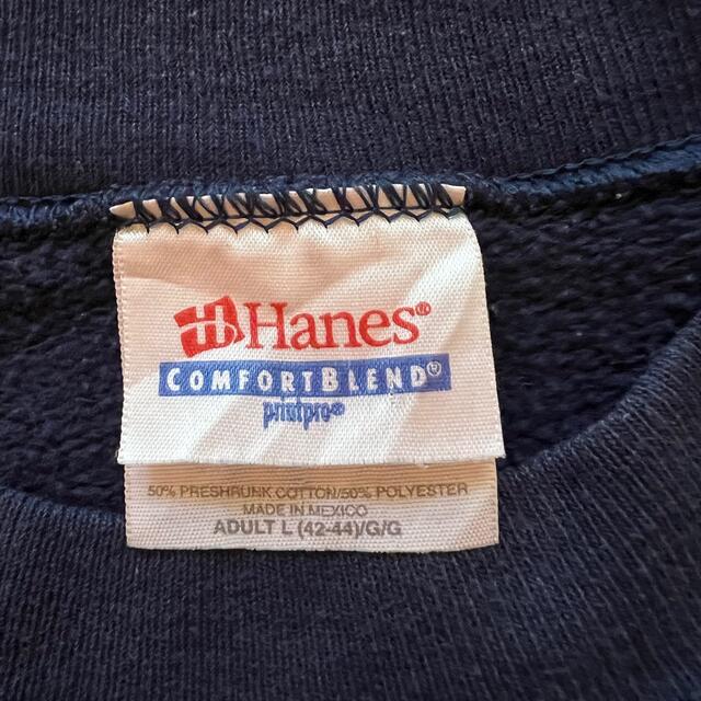 Hanes(ヘインズ)の90s Hanes ヘインズ　スエット　ネイビー×イエロー メンズのトップス(スウェット)の商品写真