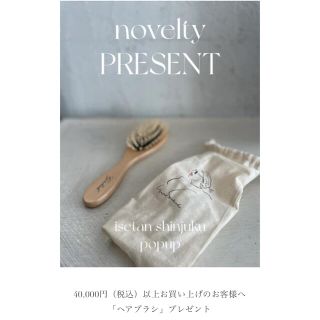 【新品未使用】【非売品】girlish ノベルティ ヘアブラシ 袋付き(ノベルティグッズ)