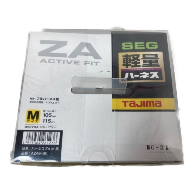 TAJIMA タジマ フルハーネス型安全帯 ZA ACTIVE FIT Mサイズ AZAM-BK ブラック