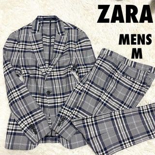 ザラ(ZARA)のZARA ザラ　カジュアルセットアップスーツ　チェック柄　1つボタン　Mサイズ(セットアップ)