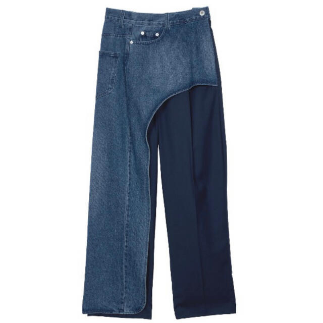 DENIM LAYERED TAPERED PANTS 1